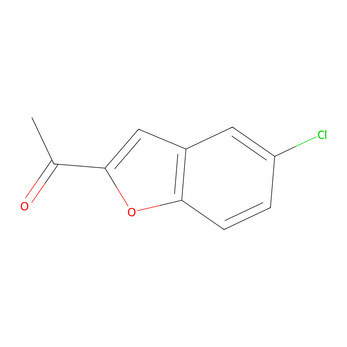 1-(5-Chloro-1-benzofuran-2-yl)ethan-1-one molecular structure, CAS 1646-32-8