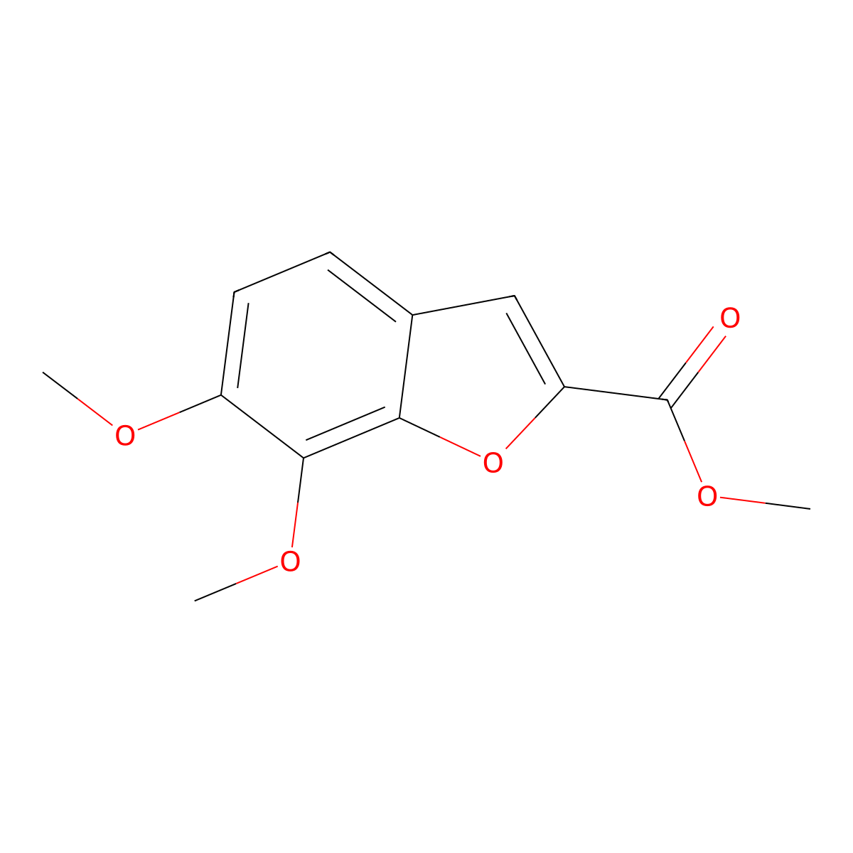 Methyl 6,7-dimethoxy-2-benzofurancarboxylate molecular structure, CAS 1646-39-5