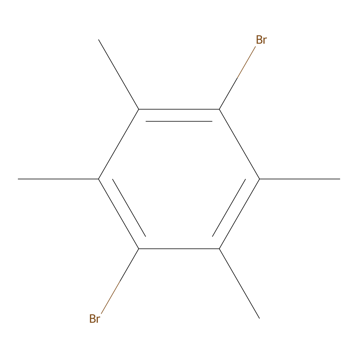 Benzene, 1,4-dibromo-2,3,5,6-tetramethyl- molecular structure, CAS 1646-54-4