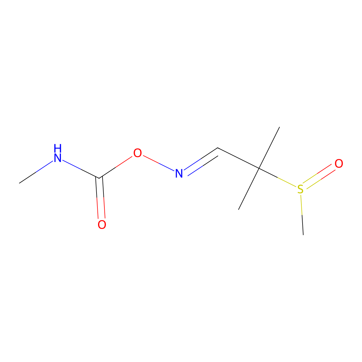 Aldicarb sulfoxide molecular structure, CAS 1646-87-3