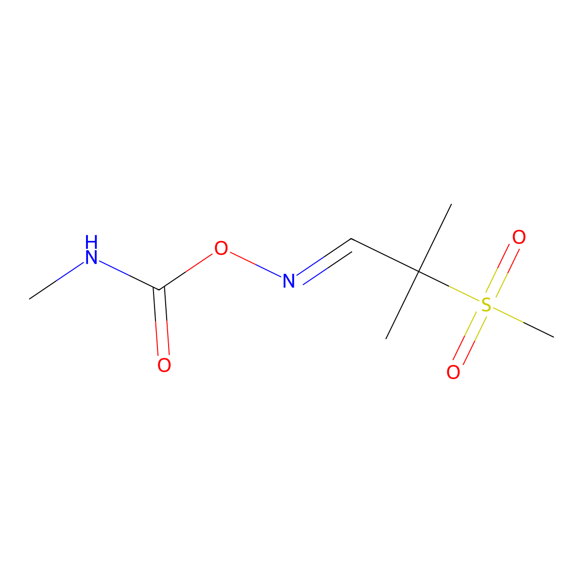 Aldicarb sulfone molecular structure, CAS 1646-88-4