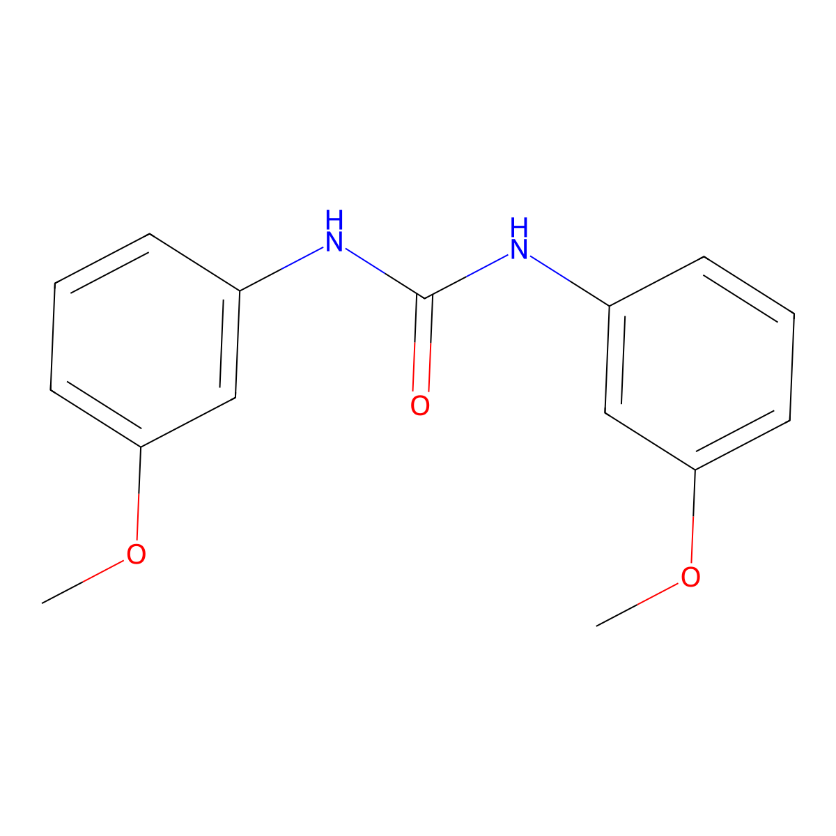1,3-Bis(3-methoxyphenyl)urea molecular structure, CAS 16460-28-9