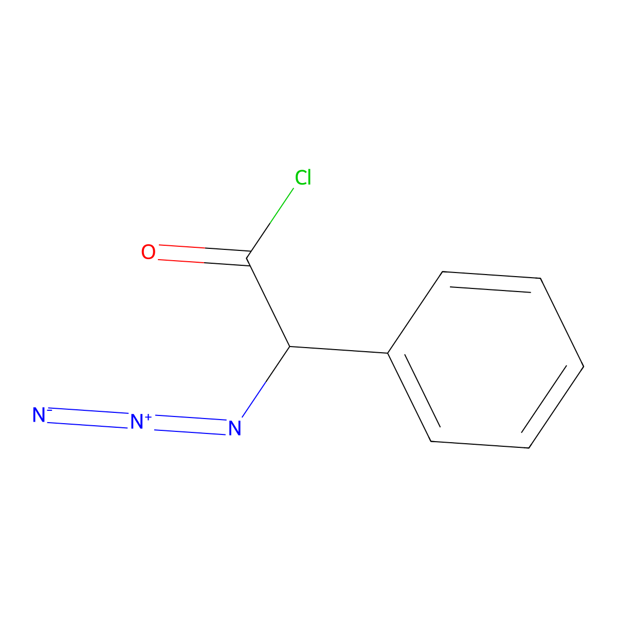 2-Azido-2-phenylacetyl chloride molecular structure, CAS 16461-71-5