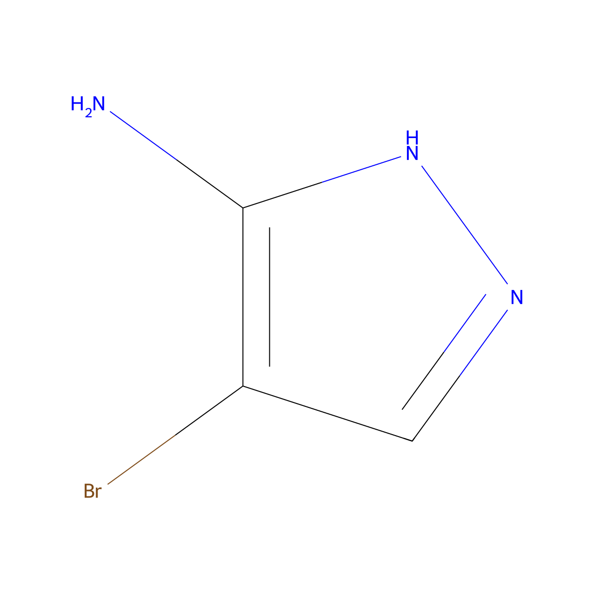 3-Amino-4-bromopyrazole molecular structure, CAS 16461-94-2