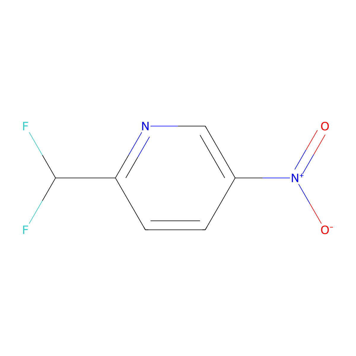 2-(Difluoromethyl)-5-nitropyridine molecular structure, CAS 1646152-46-6