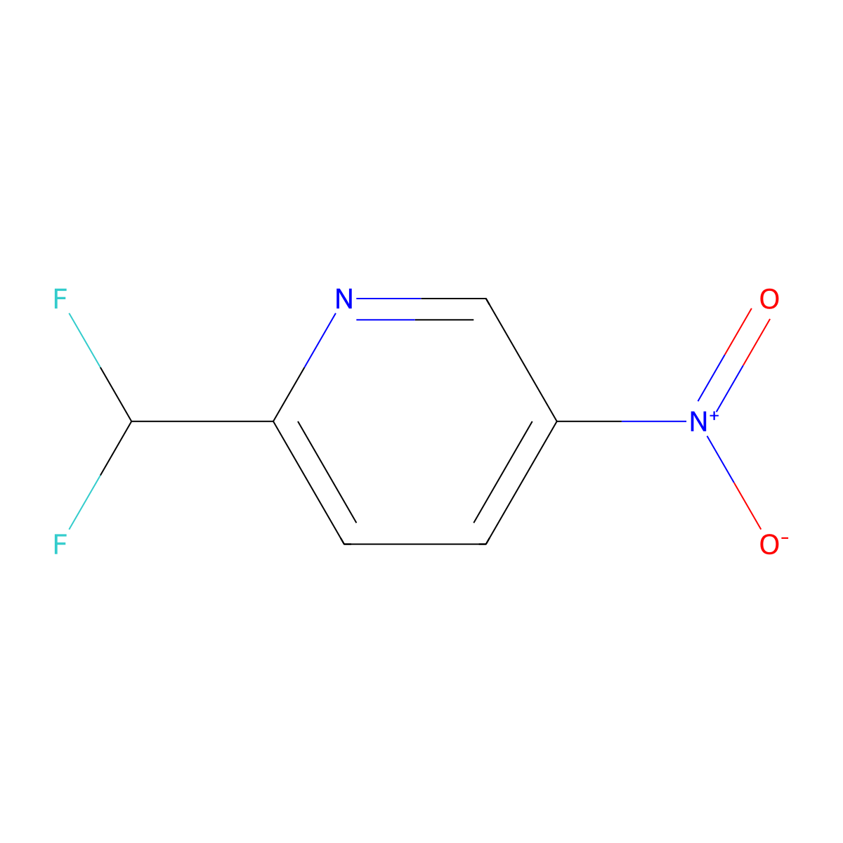 2-(Difluoromethyl)-5-nitropyridine molecular structure, CAS 1646152-46-6