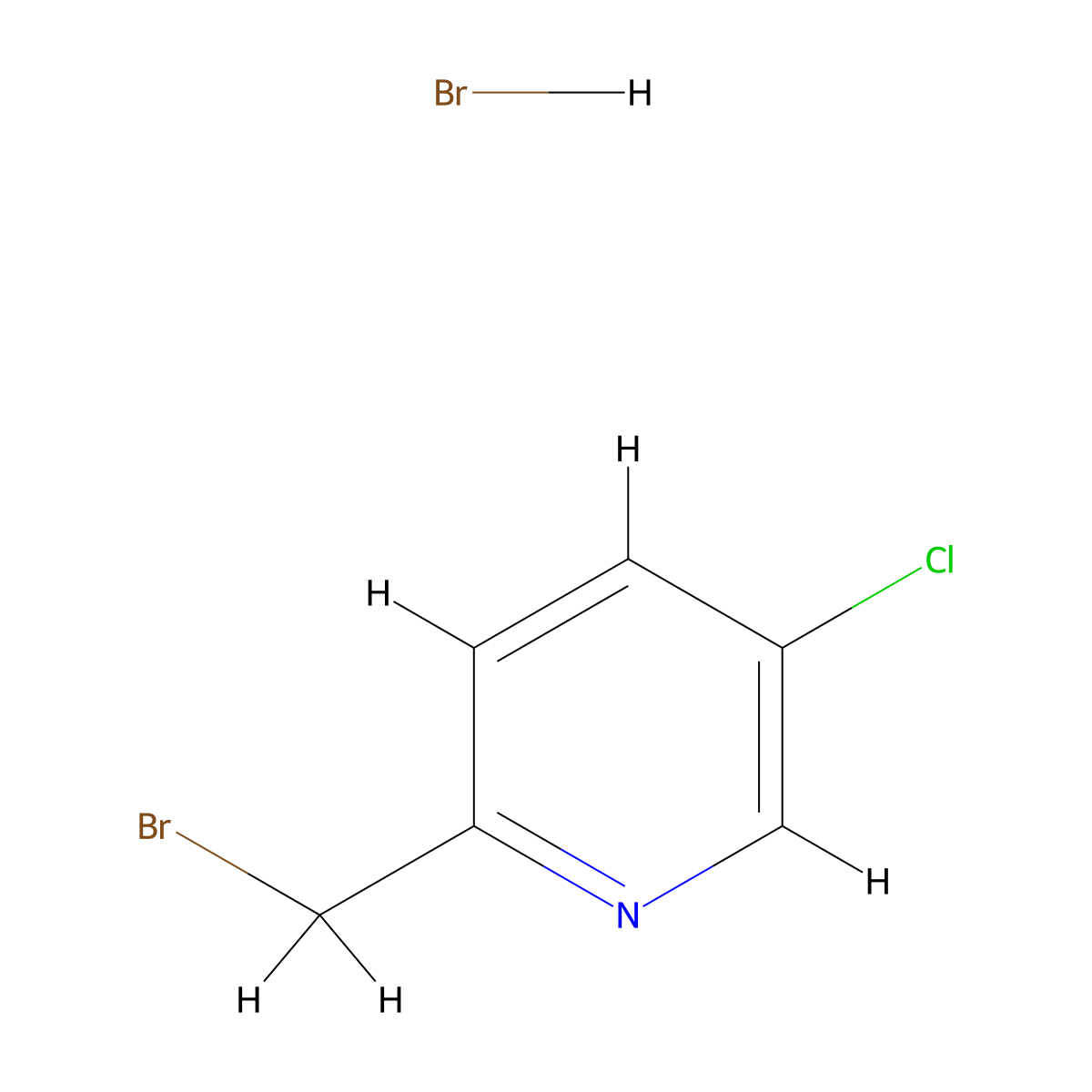 2-(Bromomethyl)-5-chloropyridine hydrobromide molecular structure, CAS 1646152-49-9
