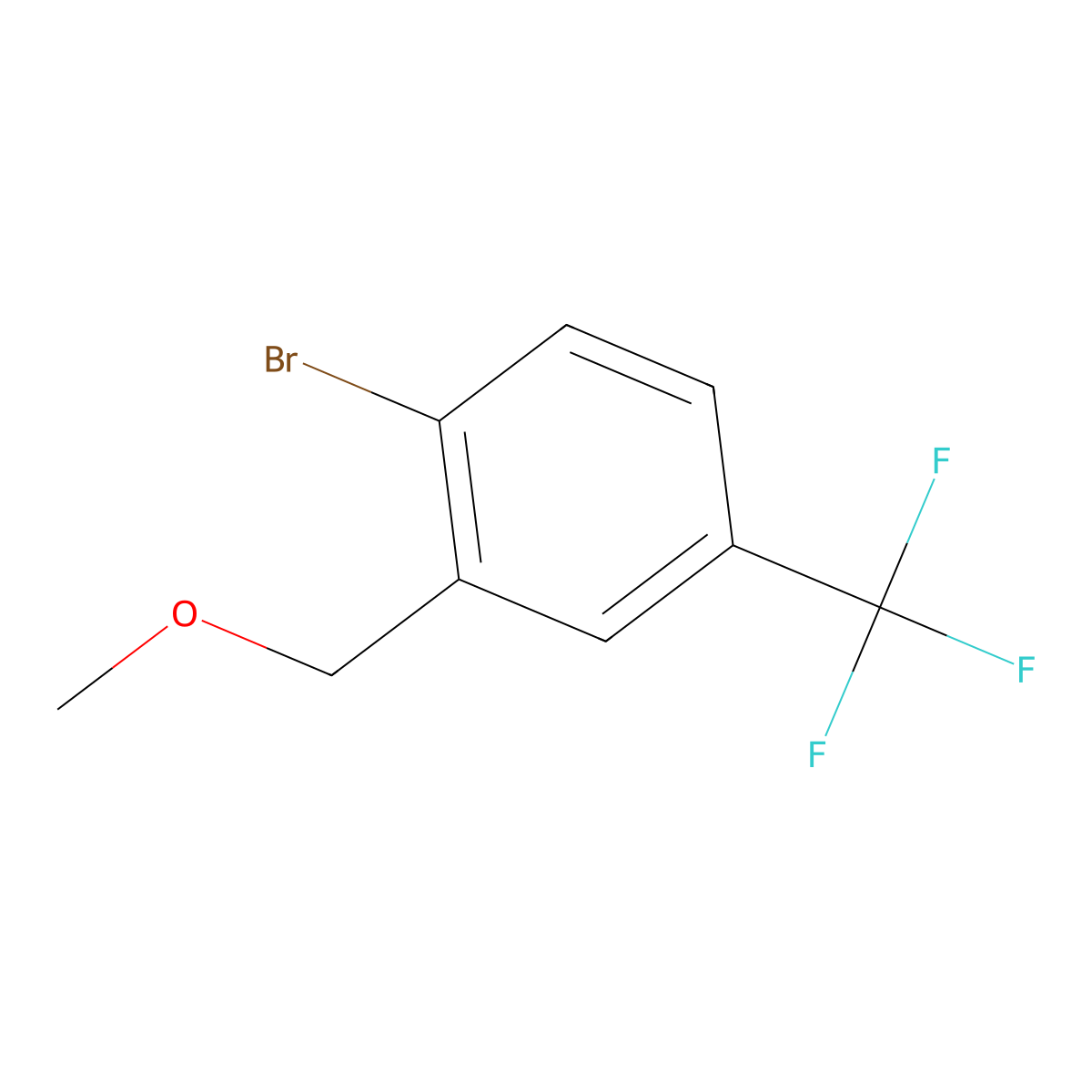 1-Bromo-2-(methoxymethyl)-4-(trifluoromethyl)benzene molecular structure, CAS 1646161-42-3