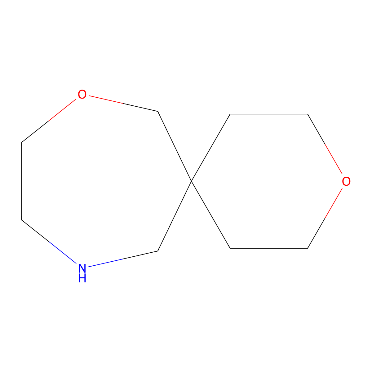 3,8-Dioxa-11-azaspiro(5.6)dodecane molecular structure, CAS 1646177-44-7