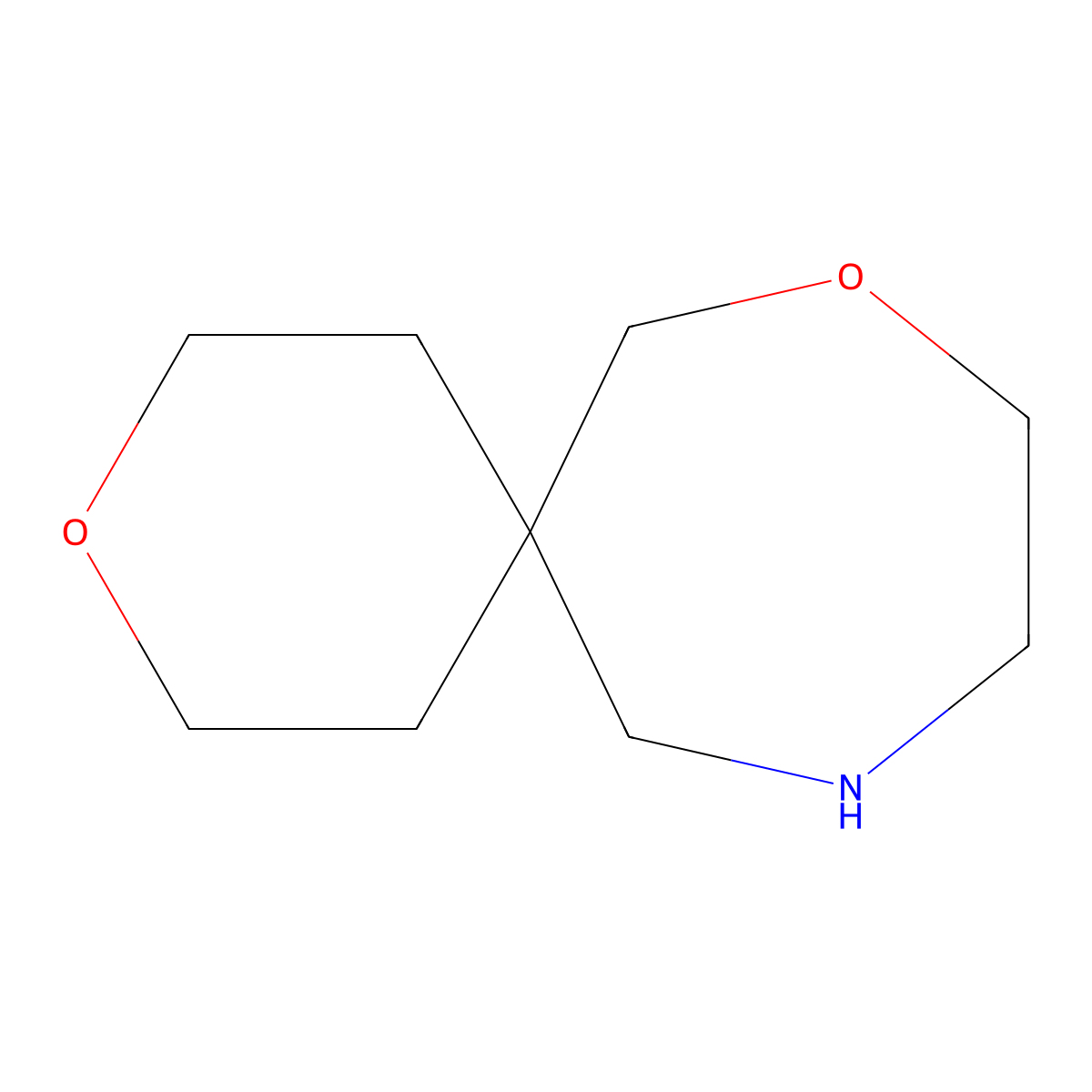 3,8-Dioxa-11-azaspiro(5.6)dodecane molecular structure, CAS 1646177-44-7