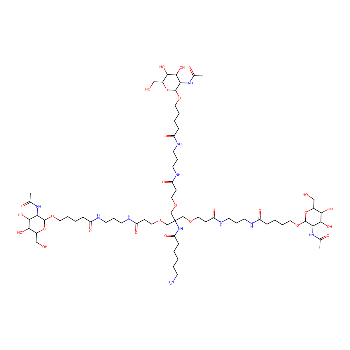 Tri-galnac-hexamine molecular structure, CAS 1646198-77-7