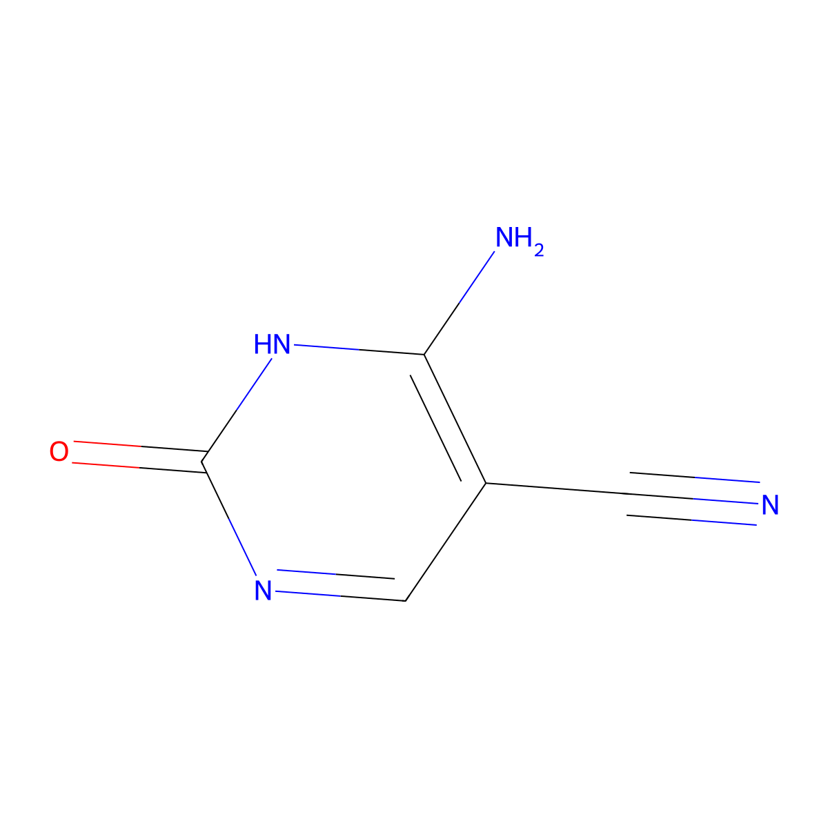 4-Amino-2-hydroxypyrimidine-5-carbonitrile molecular structure, CAS 16462-28-5
