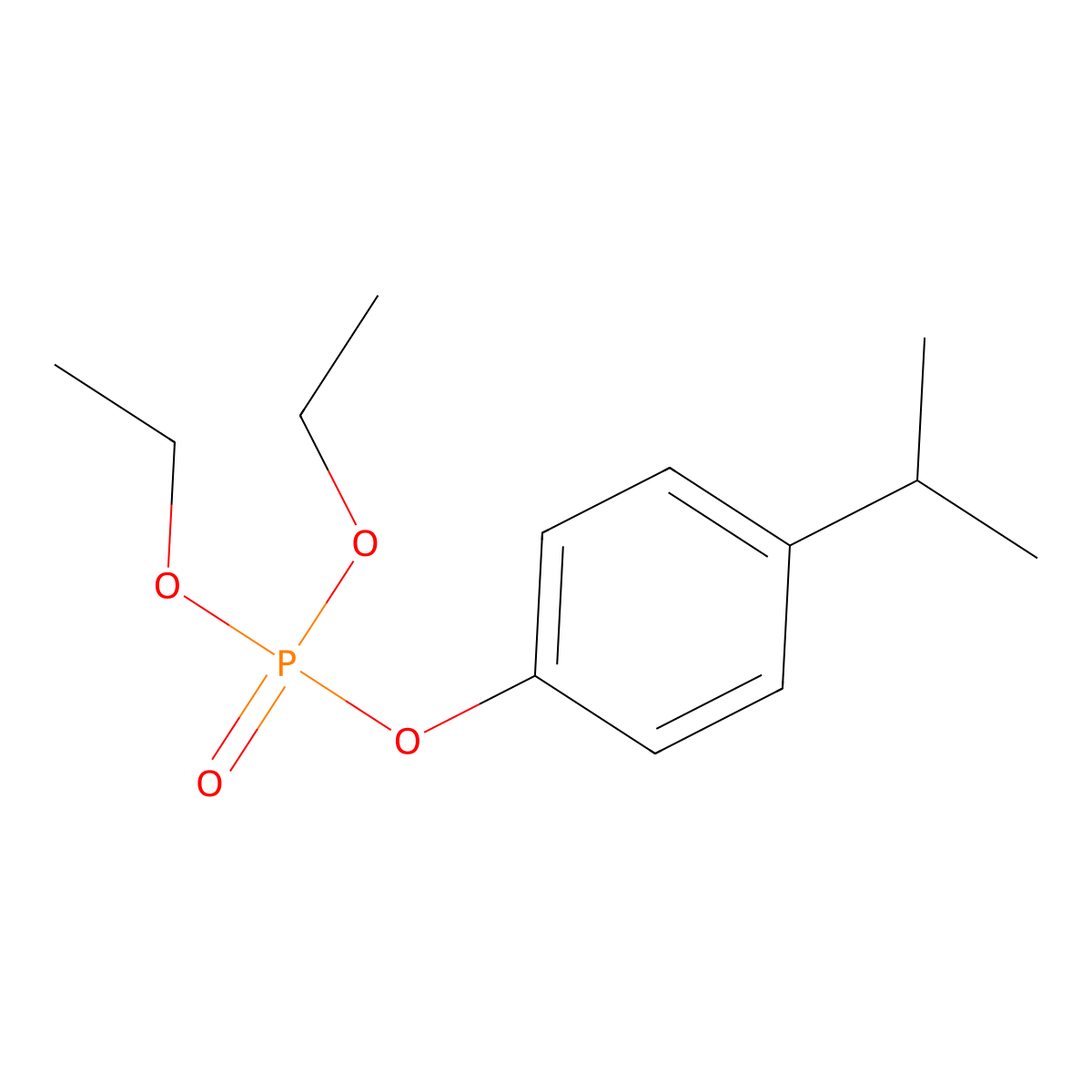 Phosphoric acid, diethyl 4-(1-methylethyl)phenyl ester molecular structure, CAS 16462-76-3
