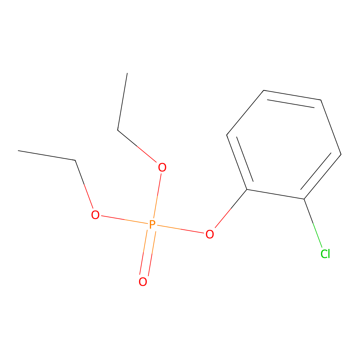 Phosphoric acid, o-chlorophenyl diethyl ester molecular structure, CAS 16462-86-5