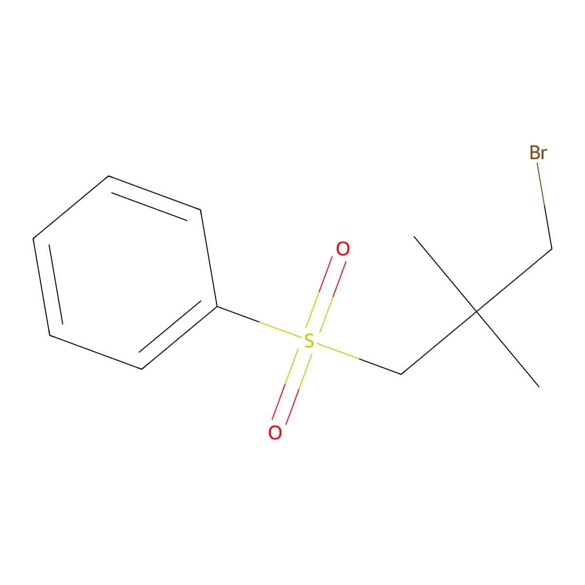 (3-Bromo-2,2-dimethylpropanesulfonyl)benzene molecular structure, CAS 16462-88-7