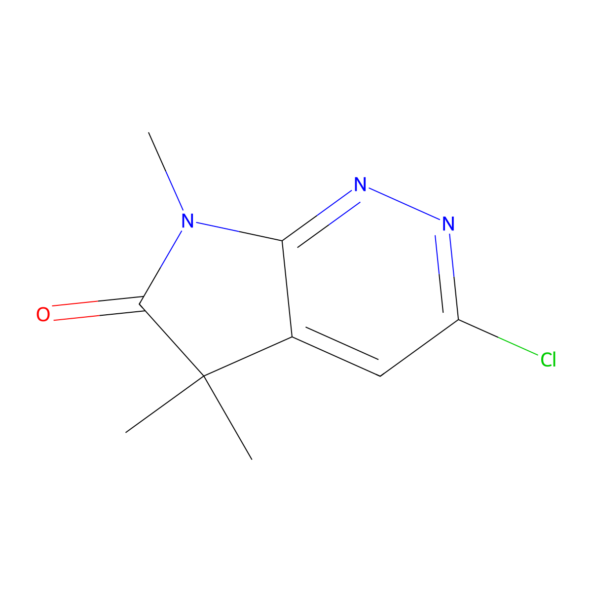 3-Chloro-5,5,7-trimethyl-5H-pyrrolo[2,3-c]pyridazin-6(7H)-one molecular structure, CAS 1646256-12-3