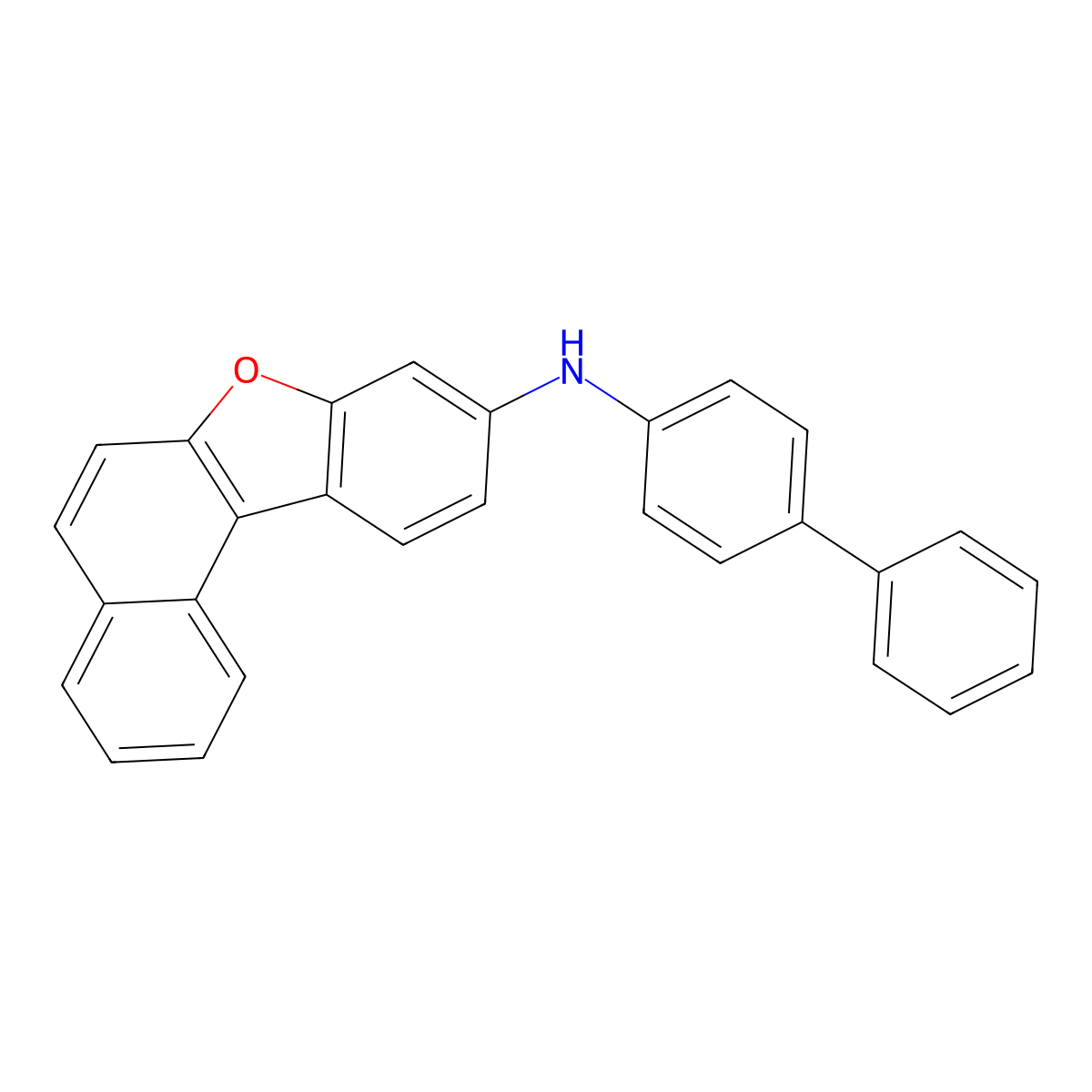 N-[1,1'-Biphenyl]-4-ylbenzo[b]naphtho[1,2-d]furan-9-amine molecular structure, CAS 1646272-69-6