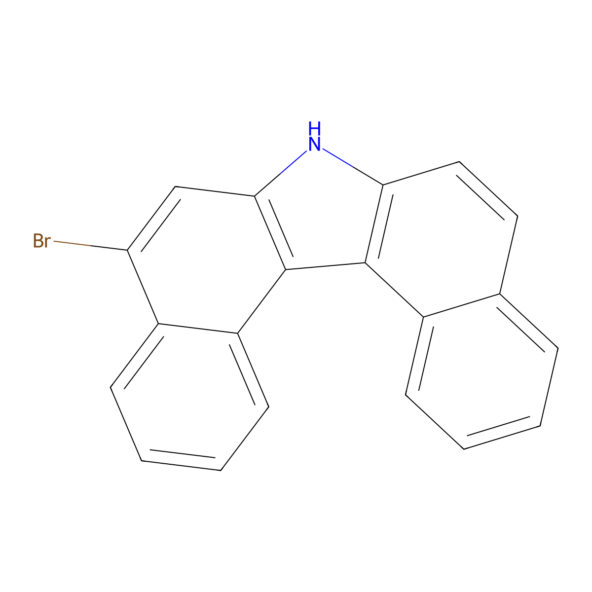 5-bromo-7H-dibenzo[c,g]carbazole molecular structure, CAS 1646272-74-3