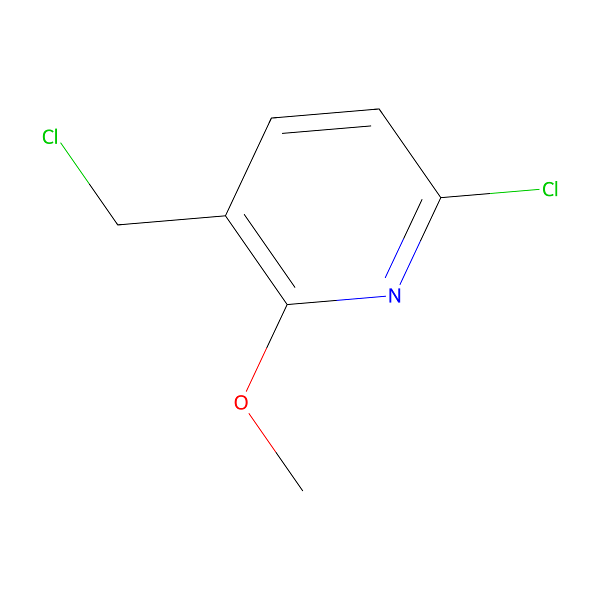 6-Chloro-3-(chloromethyl)-2-methoxypyridine molecular structure, CAS 1646288-21-2