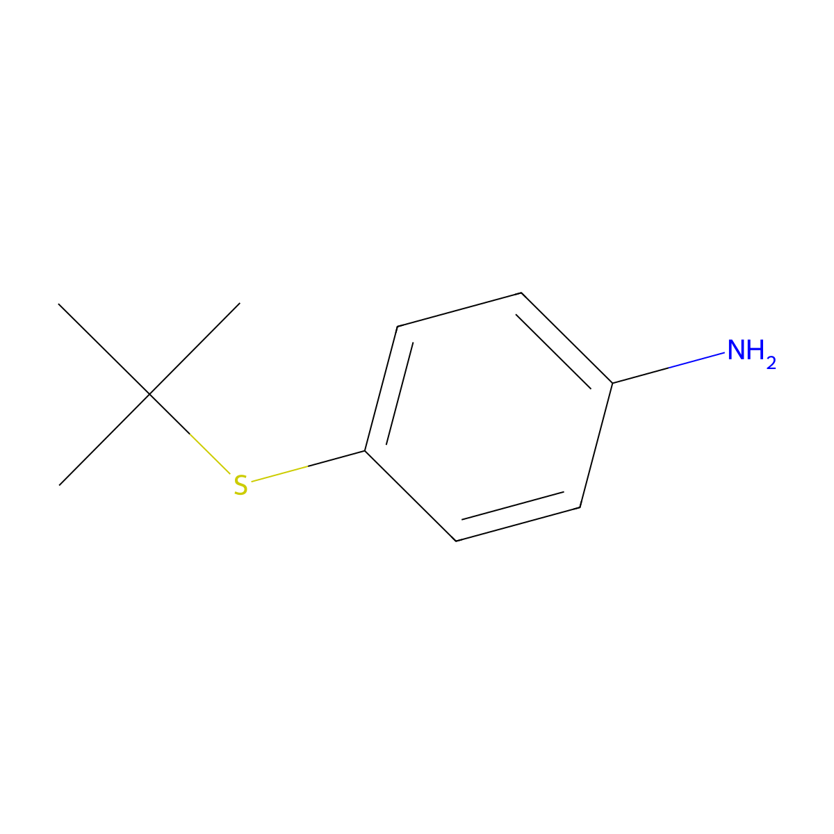 4-(Tert-butylsulfanyl)aniline molecular structure, CAS 16463-18-6