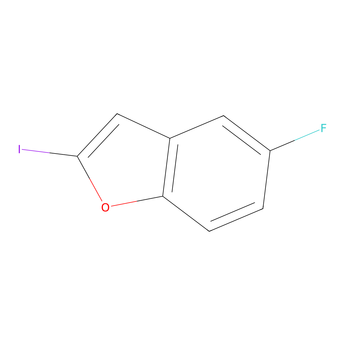 5-Fluoro-2-iodo-1-benzofuran molecular structure, CAS 1646310-47-5
