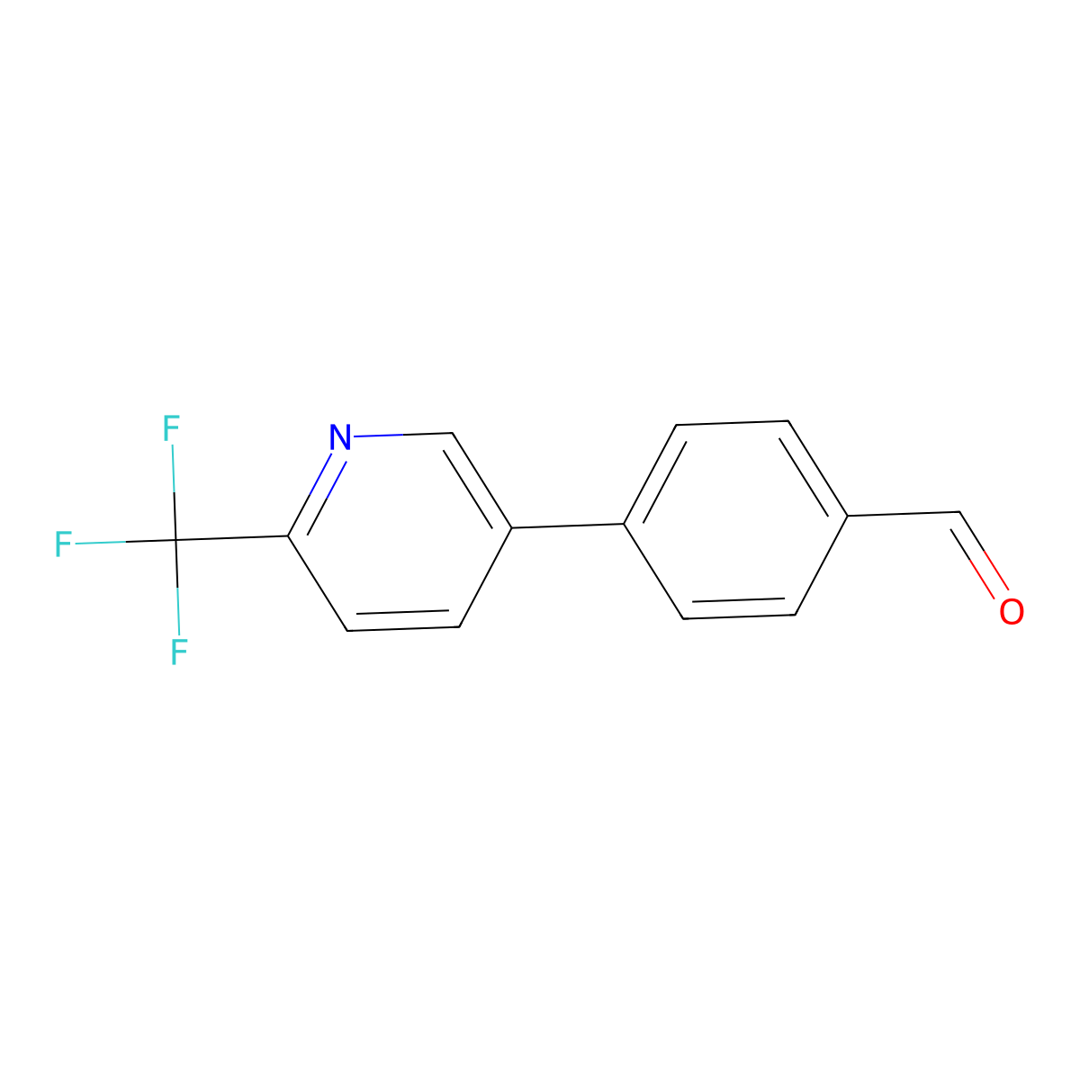 4-(6-Trifluoromethyl-pyridin-3-yl)-benzaldehyde molecular structure, CAS 1646312-00-6