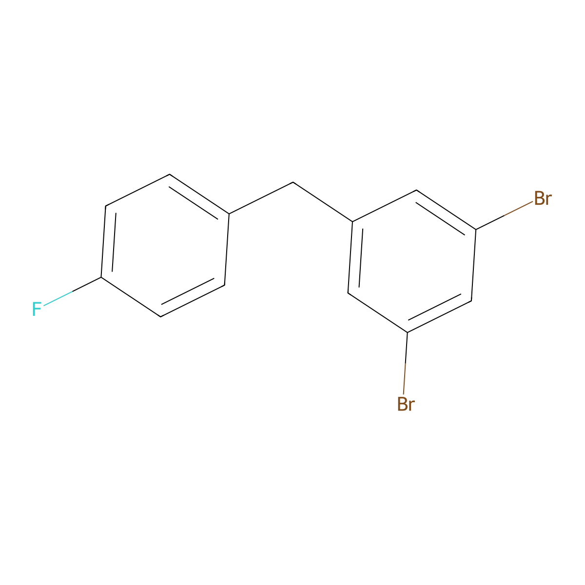 1,3-Dibromo-5-(4-fluorobenzyl)benzene molecular structure, CAS 1646313-44-1