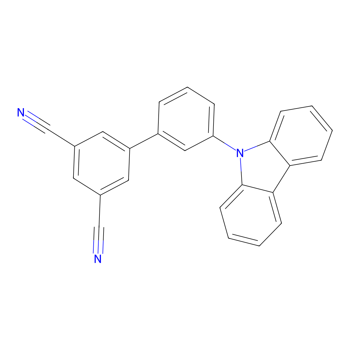 3'-(9H-Carbazol-9-yl)-[1,1'-biphenyl]-3,5-dicarbonitrile molecular structure, CAS 1646323-60-5