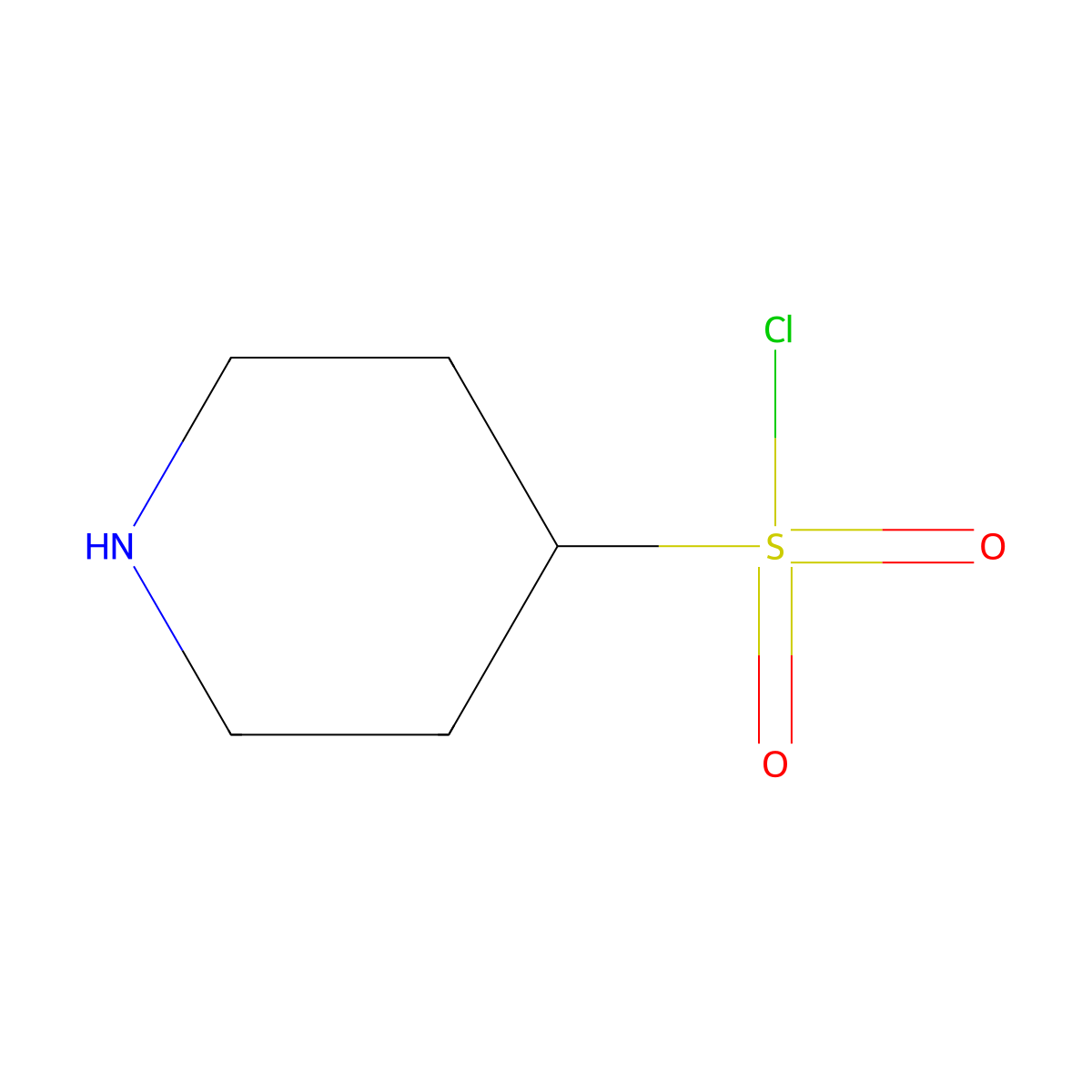 Piperidine-4-sulfonyl chloride molecular structure, CAS 1646328-04-2