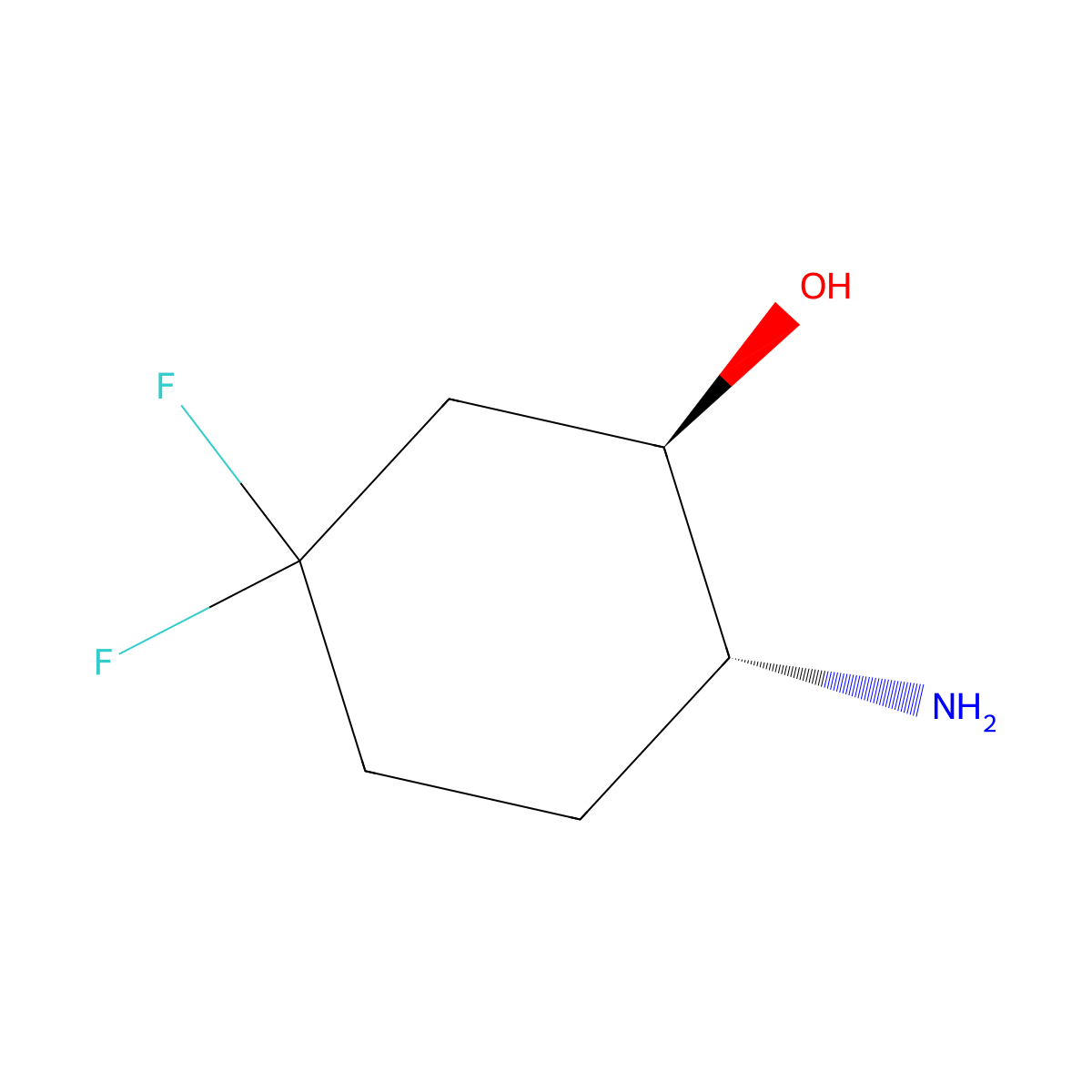 trans-2-Amino-5,5-difluoro-cyclohexanol molecular structure, CAS 1646337-28-1