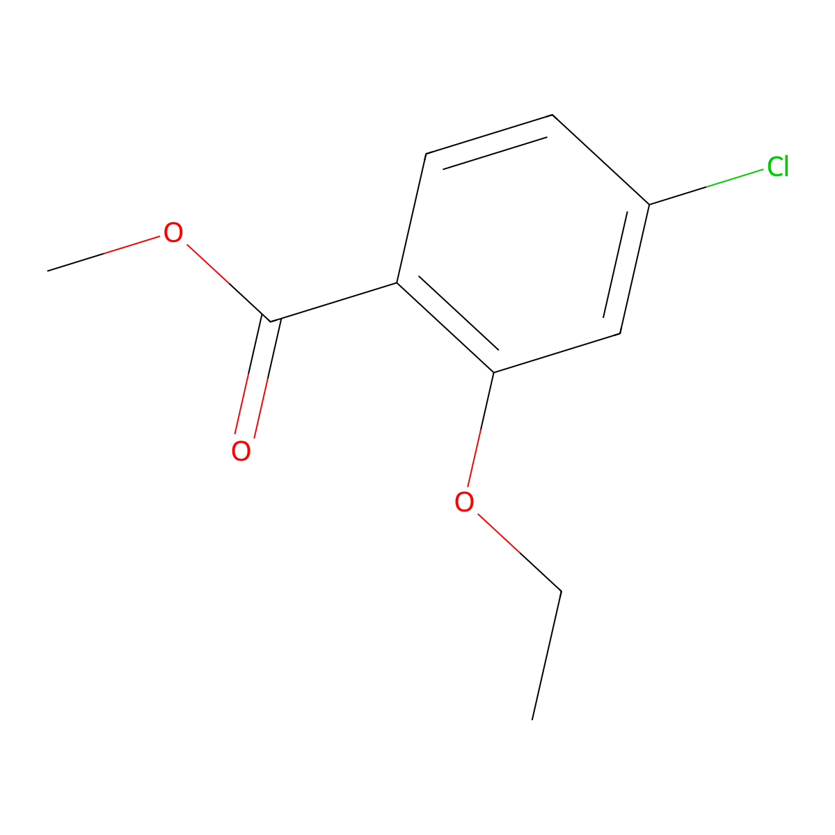 Methyl 4-chloro-2-ethoxybenzoate molecular structure, CAS 1646449-18-4