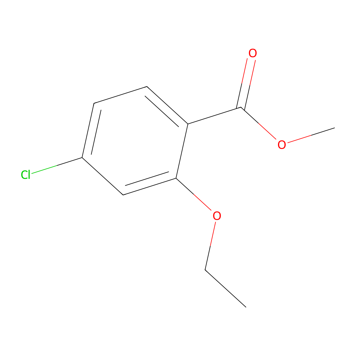 Methyl 4-chloro-2-ethoxybenzoate molecular structure, CAS 1646449-18-4