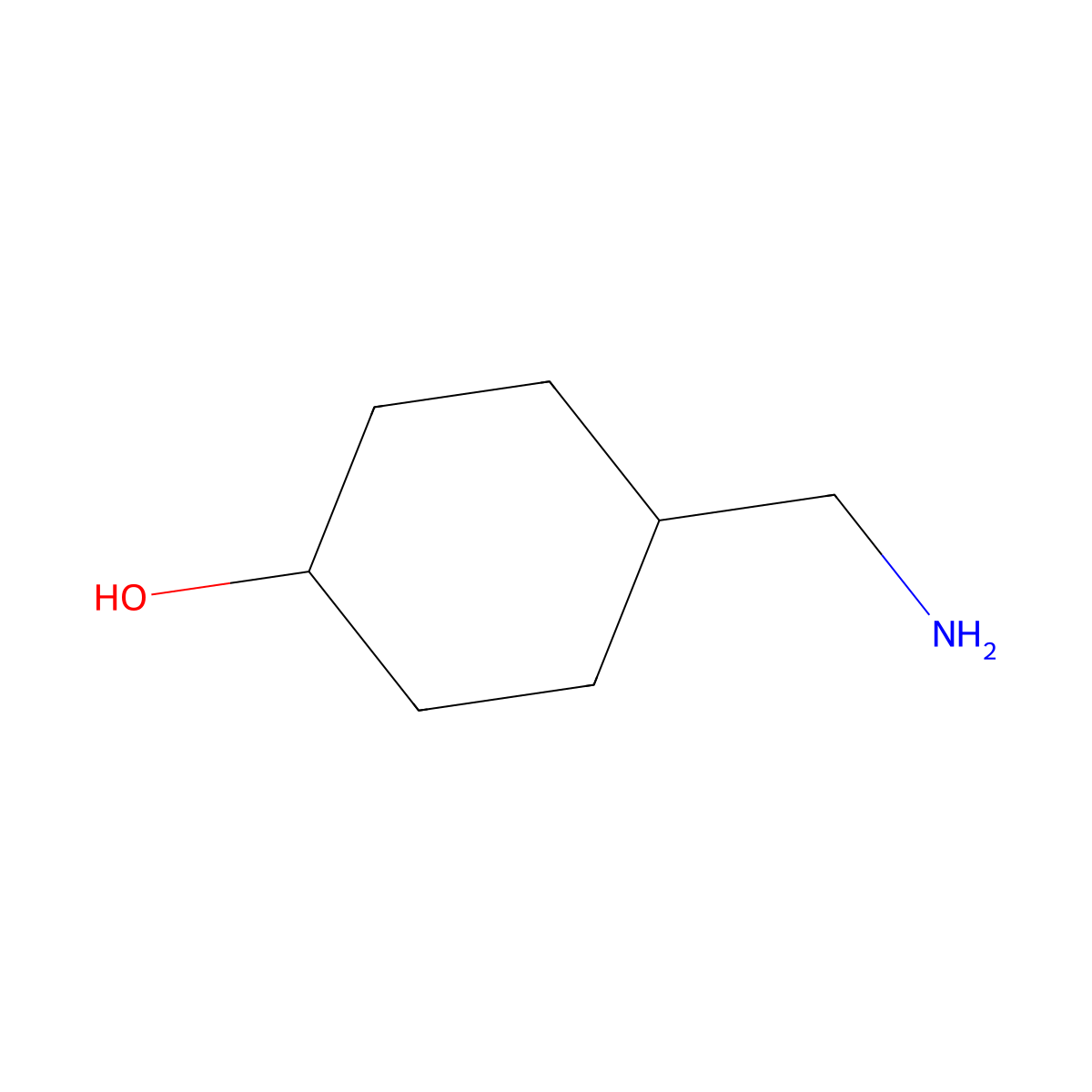 4-(Aminomethyl)cyclohexan-1-ol molecular structure, CAS 164646-07-5