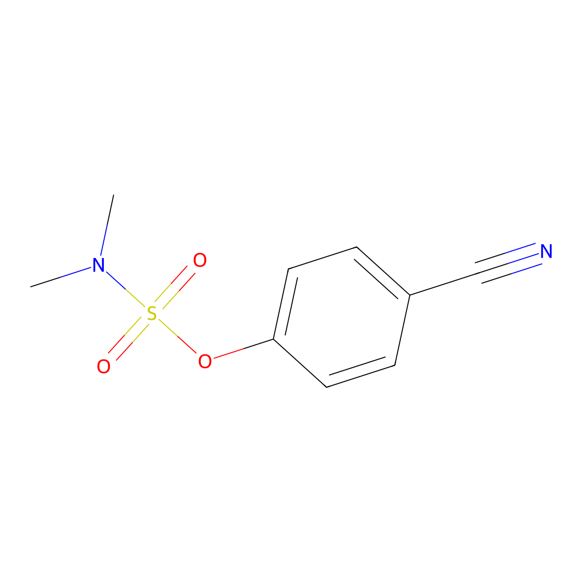4-cyanophenyl N,N-dimethylsulfamate molecular structure, CAS 164648-84-4