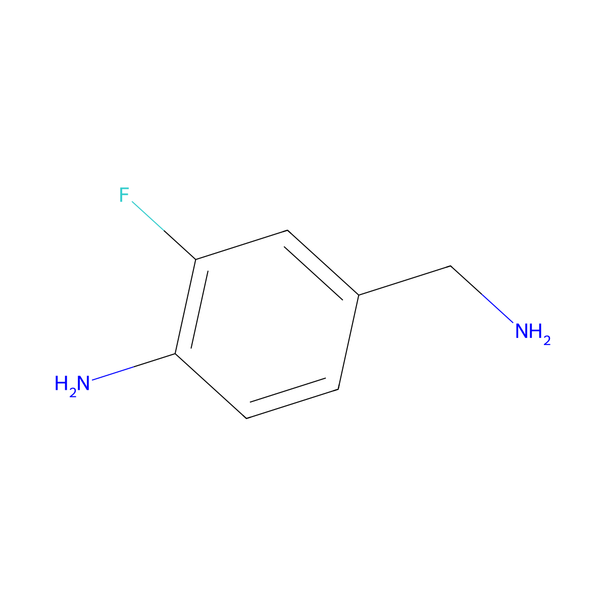4-(Aminomethyl)-2-fluoroaniline molecular structure, CAS 164648-88-8