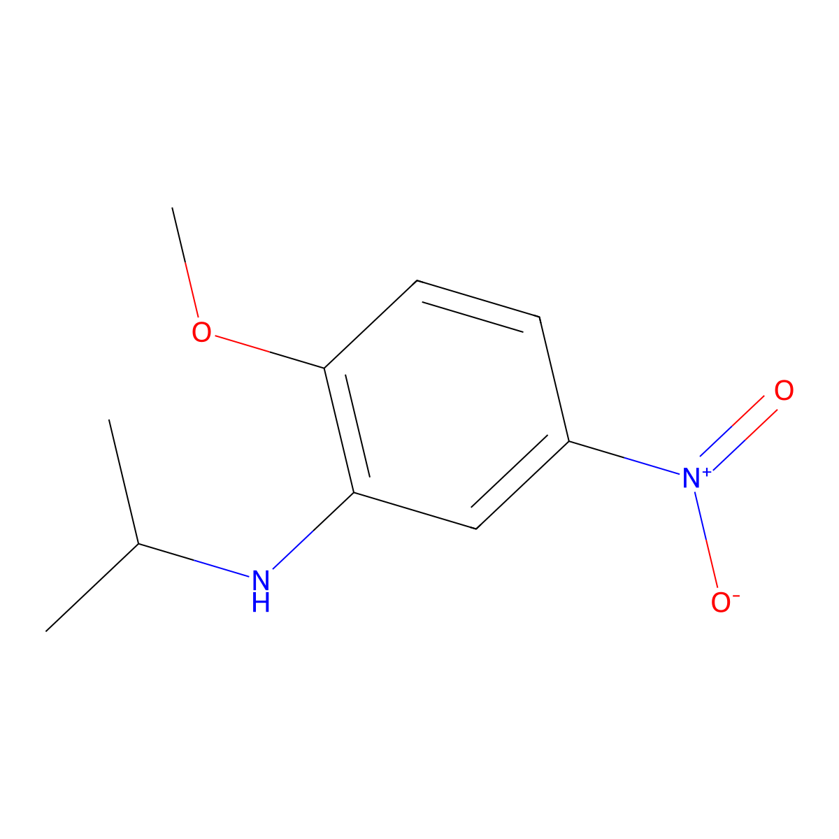 2-methoxy-5-nitro-N-(propan-2-yl)aniline molecular structure, CAS 164650-41-3