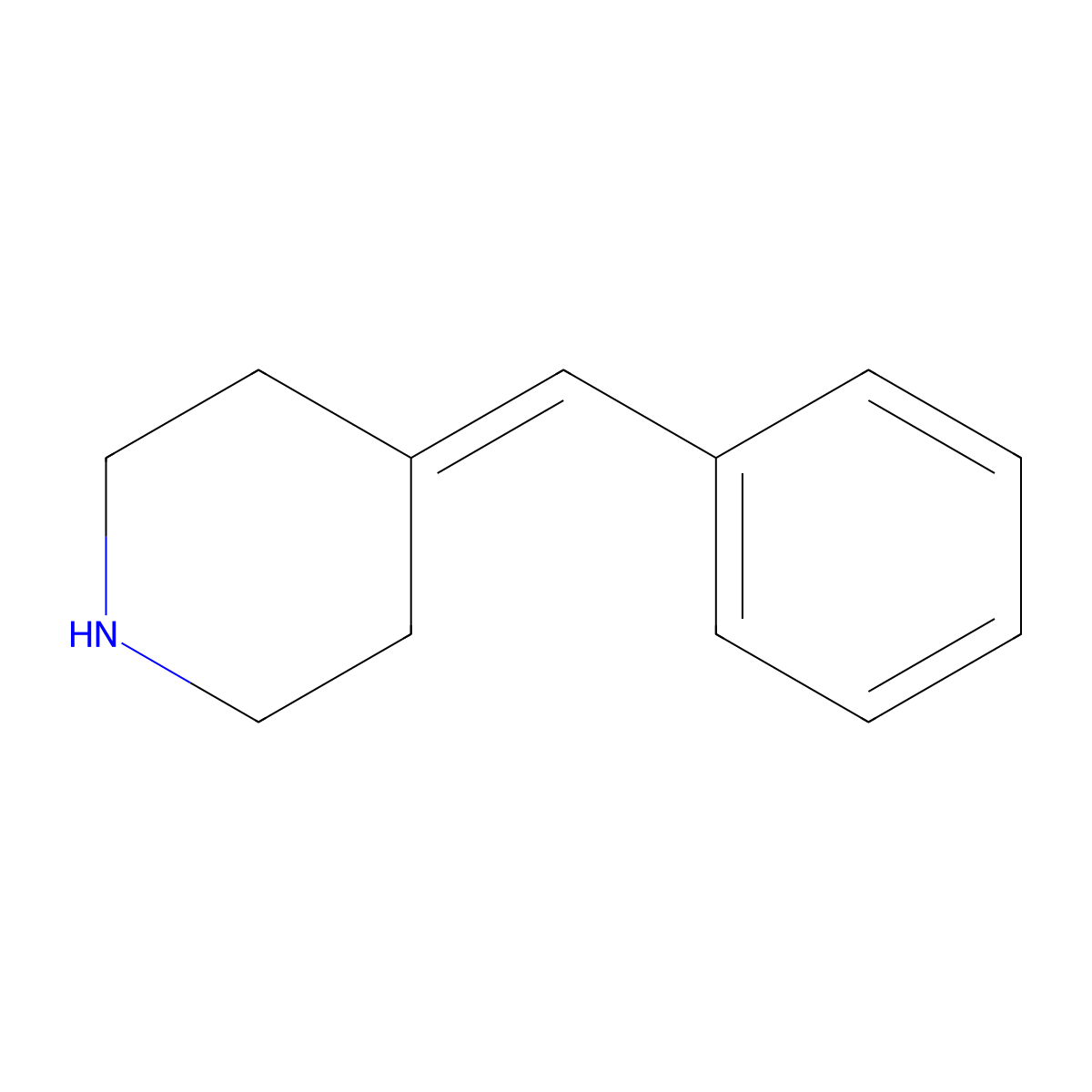 4-Benzylidene-piperidine molecular structure, CAS 164650-58-2