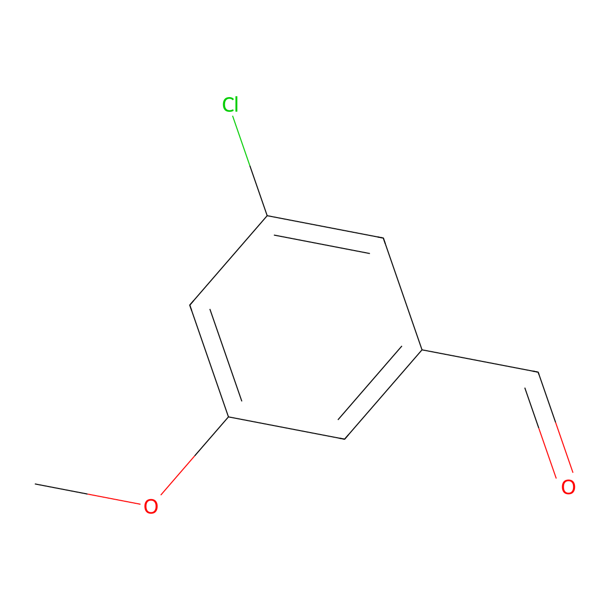 3-Chloro-5-methoxybenzaldehyde molecular structure, CAS 164650-68-4