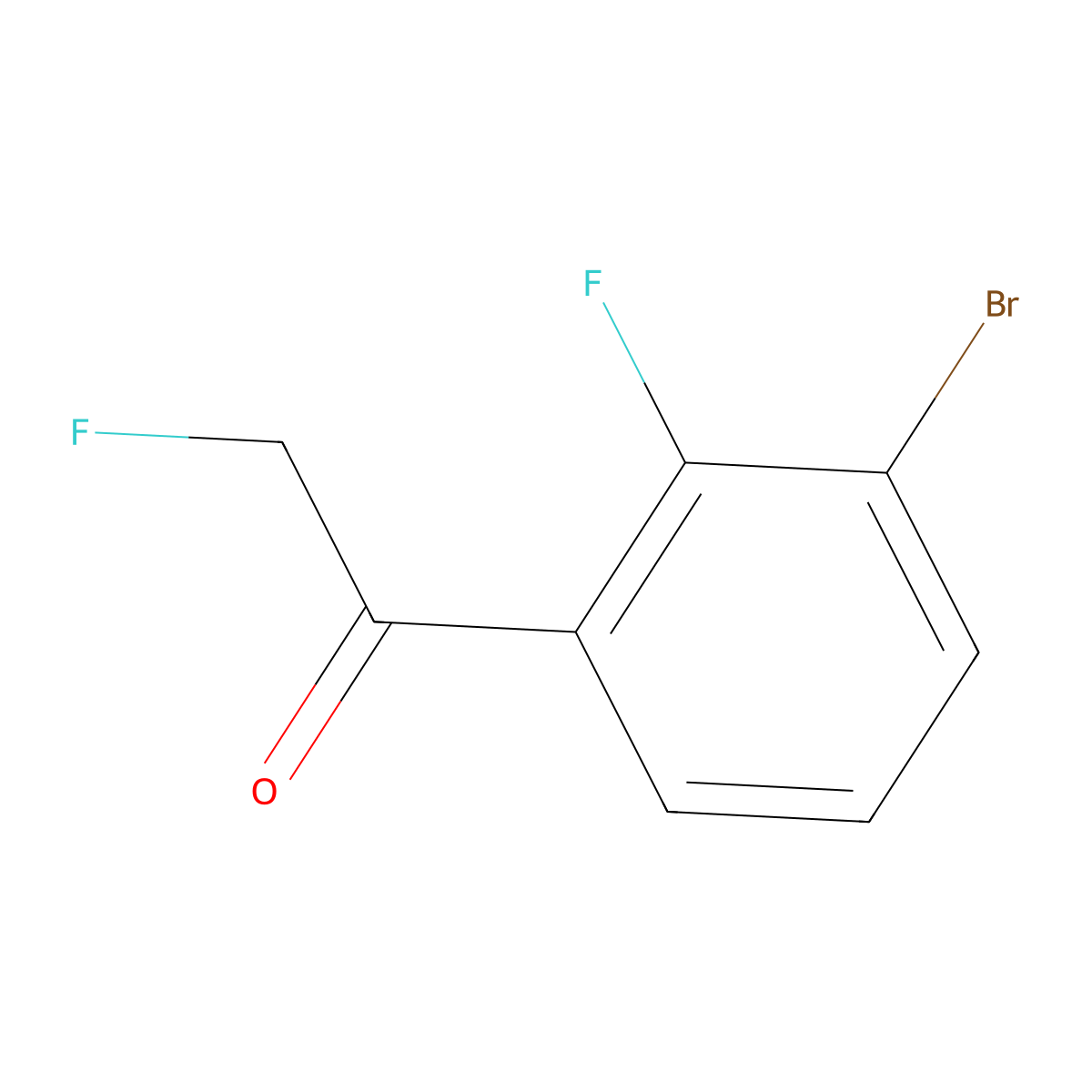 1-(3-Bromo-2-fluorophenyl)-2-fluoroethanone molecular structure, CAS 1646556-83-3