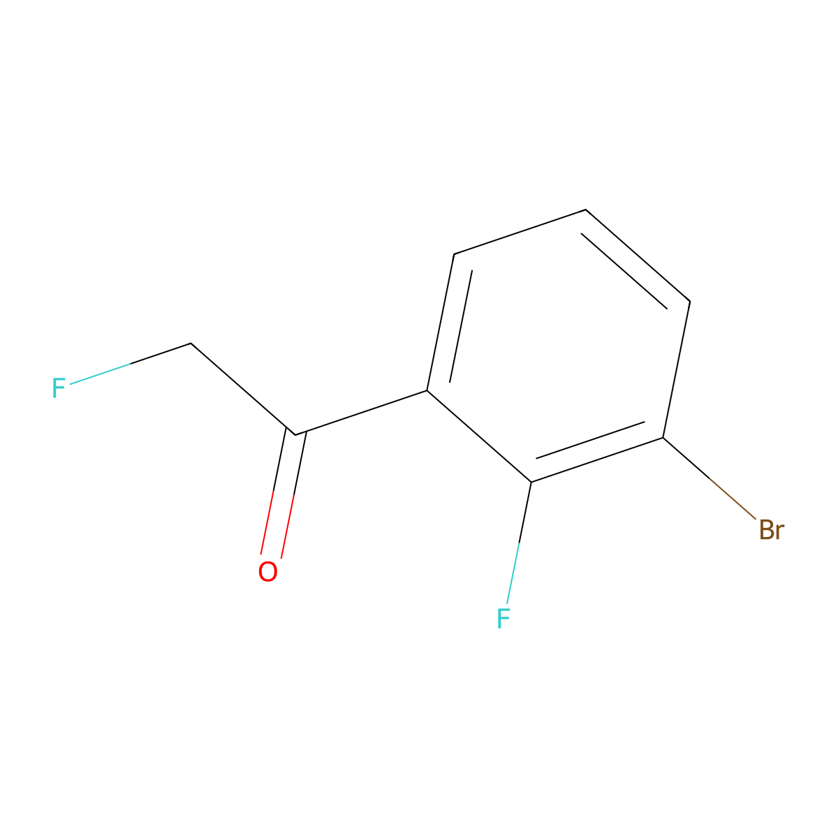 1-(3-Bromo-2-fluorophenyl)-2-fluoroethanone molecular structure, CAS 1646556-83-3