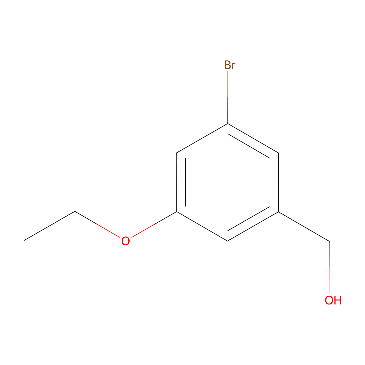 (3-Bromo-5-ethoxyphenyl)methanol molecular structure, CAS 1646557-18-7
