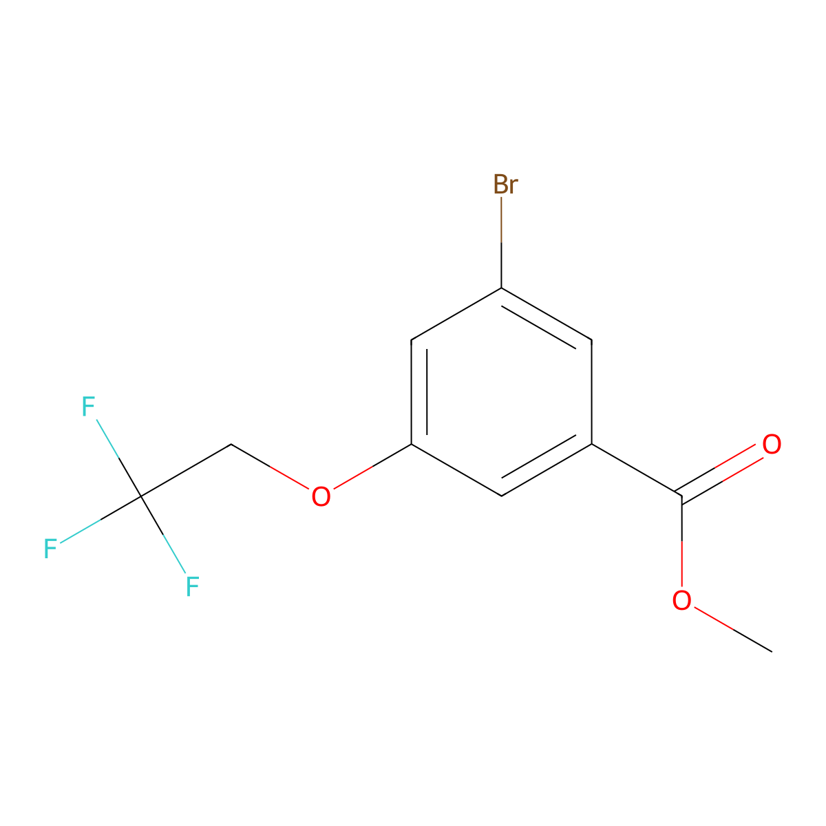 Methyl 3-bromo-5-(2,2,2-trifluoroethoxy)benzoate molecular structure, CAS 1646557-20-1