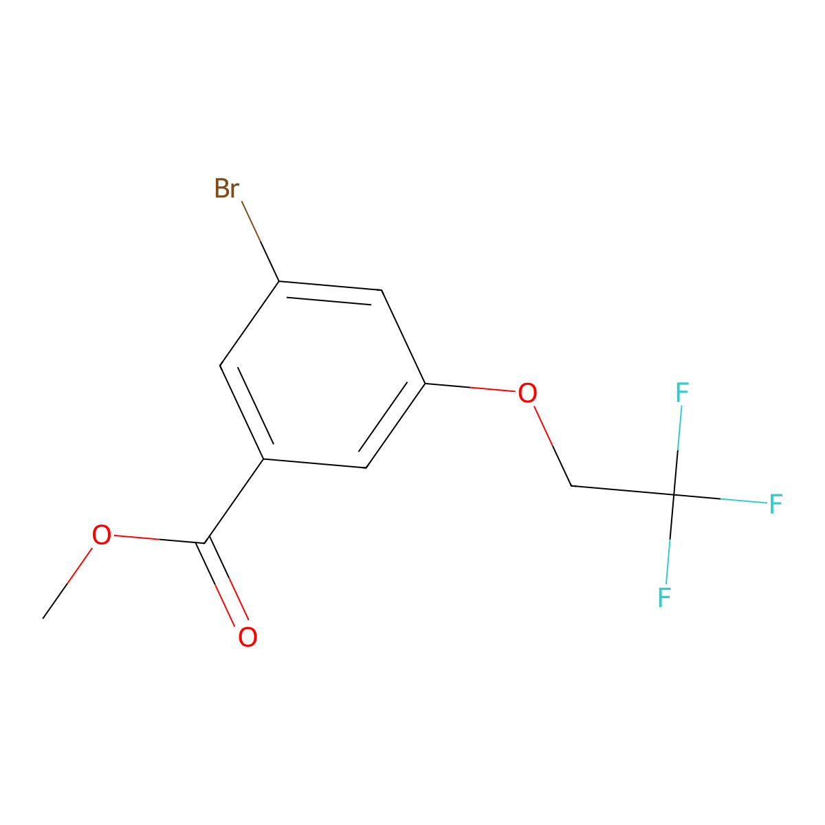 Methyl 3-bromo-5-(2,2,2-trifluoroethoxy)benzoate molecular structure, CAS 1646557-20-1
