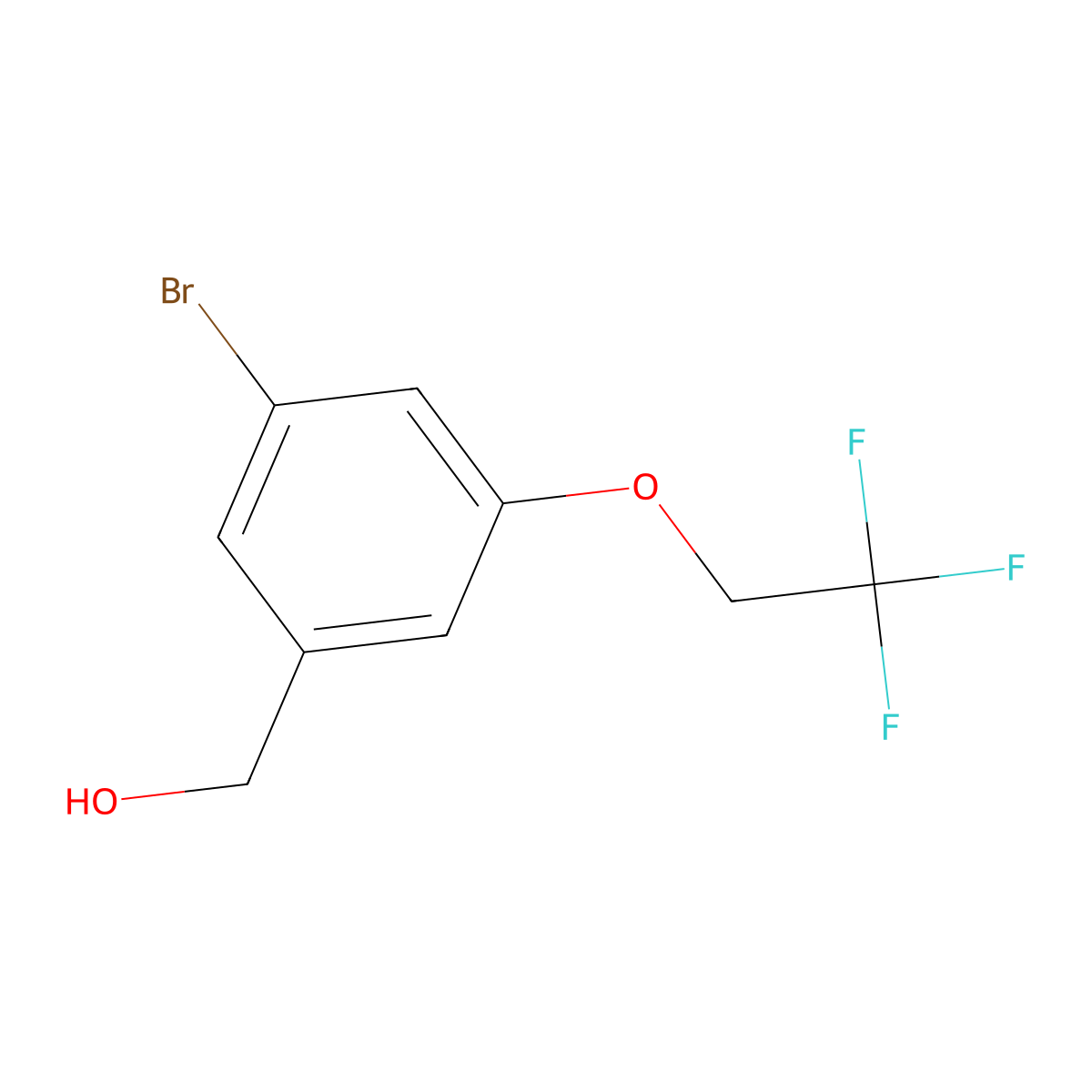 (3-Bromo-5-(2,2,2-trifluoroethoxy)phenyl)methanol molecular structure, CAS 1646557-21-2