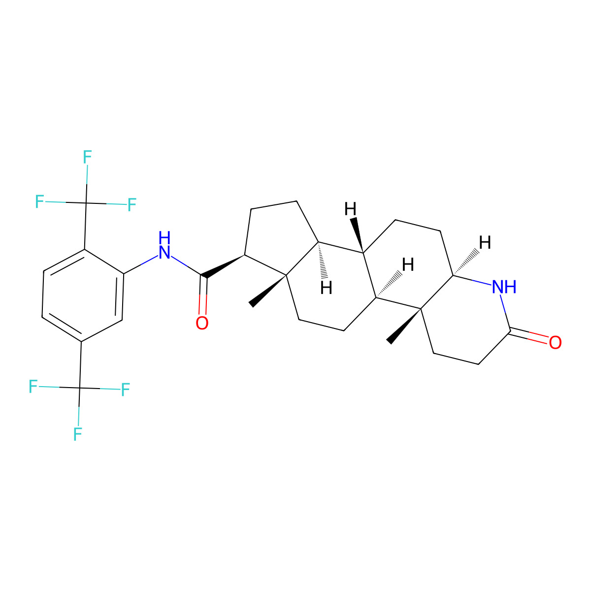 1,2-Dihydrodutasteride molecular structure, CAS 164656-22-8