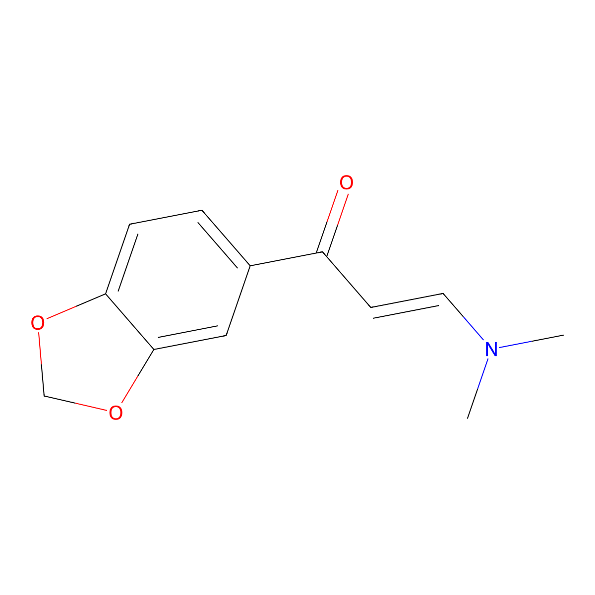 (2E)-1-(1,3-benzodioxol-5-yl)-3-(dimethylamino)prop-2-en-1-one molecular structure, CAS 1646574-38-0