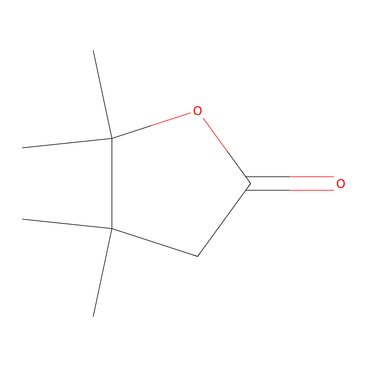 2(3H)-Furanone, dihydro-4,4,5,5-tetramethyl- molecular structure, CAS 16466-24-3