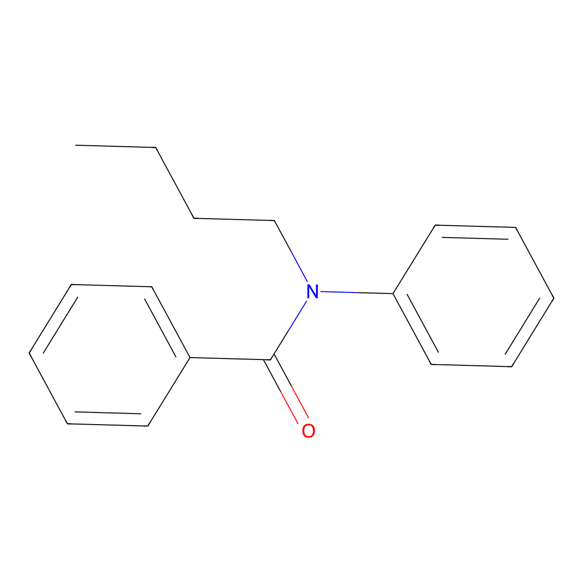 N-butyl-N-phenylbenzamide molecular structure, CAS 16466-46-9