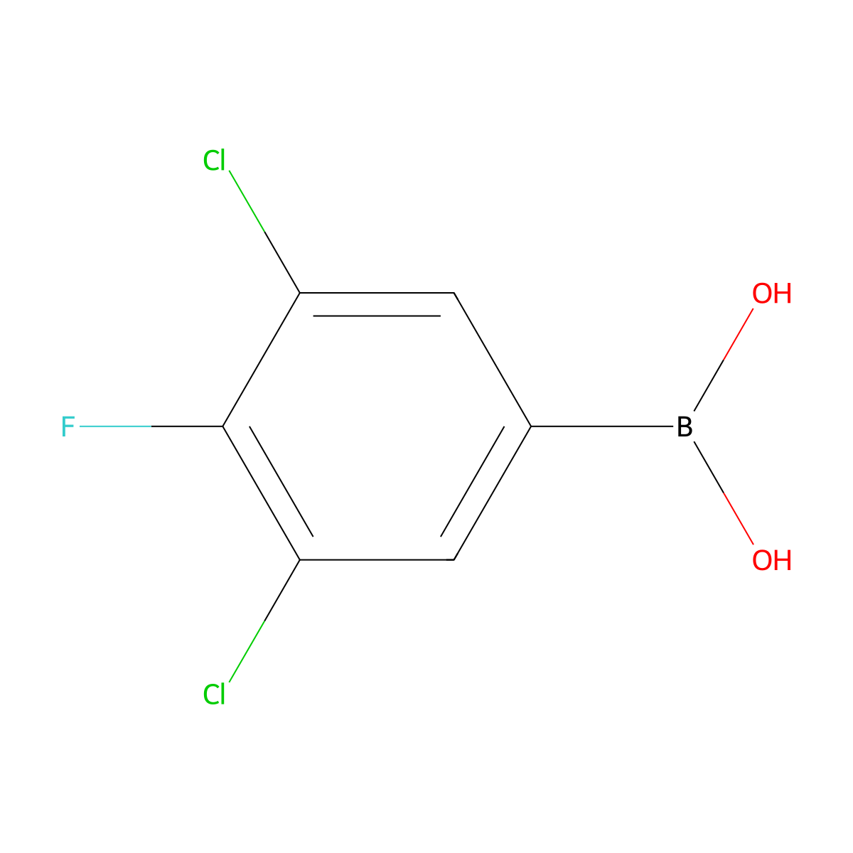 (3,5-Dichloro-4-fluorophenyl)boronic acid molecular structure, CAS 1646614-31-4