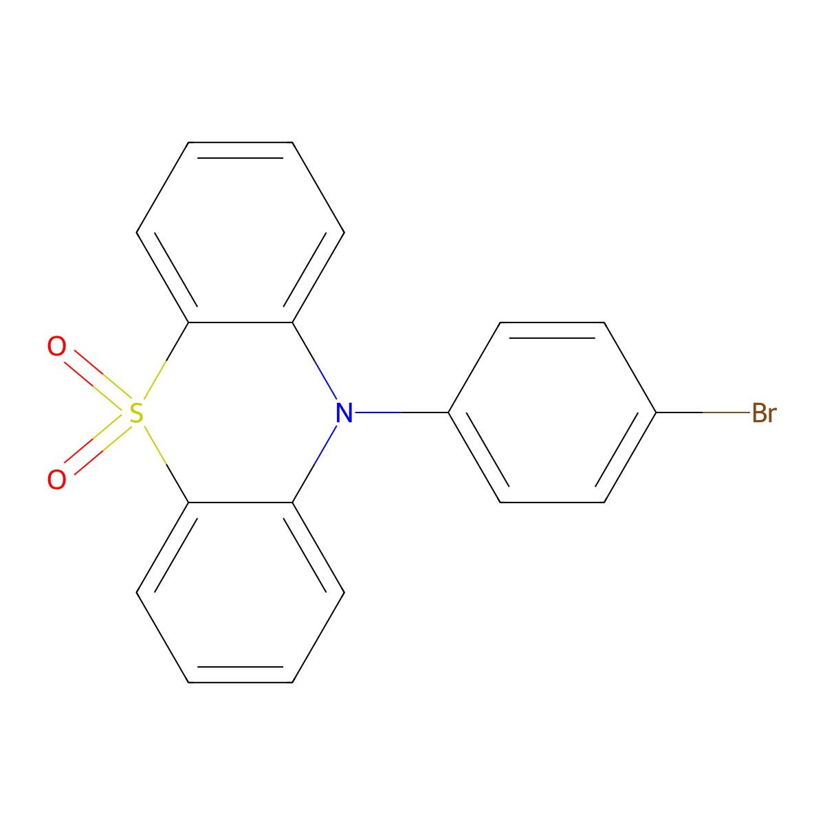 10-(4-Bromophenyl)-10H-phenothiazine 5,5-dioxide molecular structure, CAS 1646629-09-5